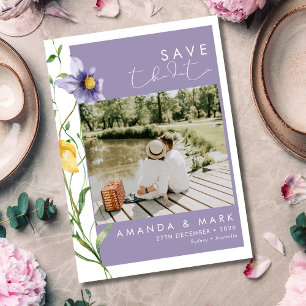 Invitation Été Romantique Floral Meadow Mariage élégant