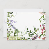 Invitation Été rose vert lavande menthe floral Bridesmaid (Dos)