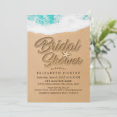 Invitation Eté Sandy Beach Fête des mariées de mariage Starfi (Debout devant)