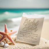 Invitation Eté Sandy Beach Fête des mariées de mariage Starfi