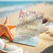 Invitation Eté Sandy Beach Fête des mariées de mariage Starfi