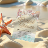 Invitation Eté Sandy Beach Fête des mariées de mariage Starfi