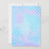 Invitation Été Sirène à cheveux rouges sous la mer Anniversai (Dos)