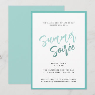 Invitation Été Soirée moderne Script Entreprise Fête d'été