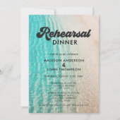 Invitation Été Super Cool Plage Mariage Répétition Dîner (Devant)