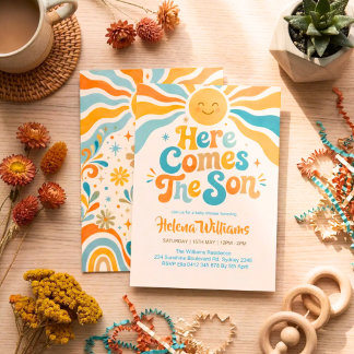 Invitation Été ton terre atténué voici venir le fils bébé