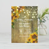 Invitation Été tournesol | Rustic Americana (Debout devant)