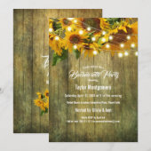 Invitation Été tournesol | Rustic Americana Merci (Devant / Derrière)