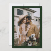 Invitation Été Tropical foncé Vert Mariage Photo (Dos)