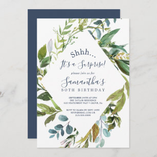 Invitation Été Verdure Diamond Wreath Surprise Party