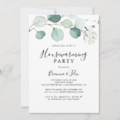 Invitation Été Vert Eucalyptus Foliage Fête de chauffage dome (Devant)