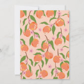 Invitation Été Vintage Pêche Fruit Boho Couples Douche (Dos)