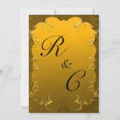 Invitation Eternal Elegance Golden Vintage Wedding (Dos)