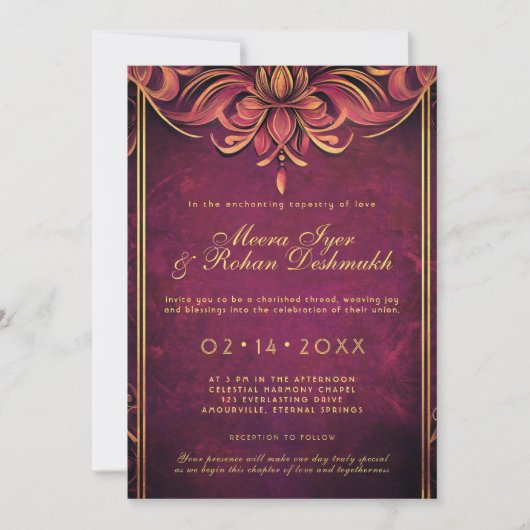 Invitation Eternal Elegance : Le Royal Marigold (Devant)