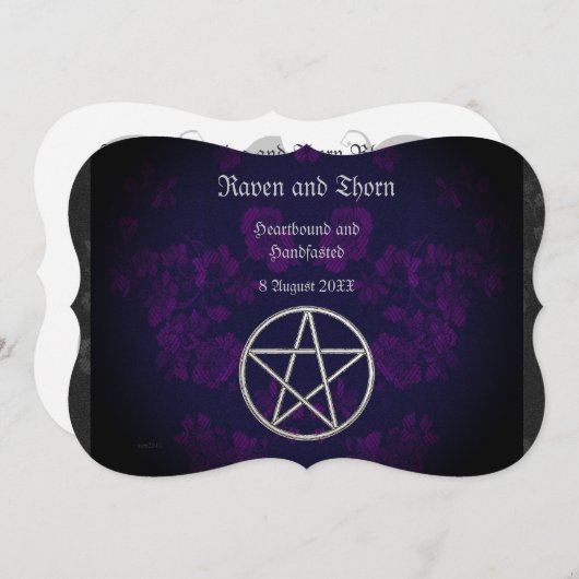 Invitation Eternal Handfast/Mariage Pentacle Suite (Devant / Derrière)