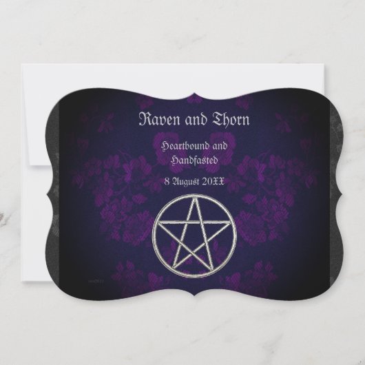 Invitation Eternal Handfast/Mariage Pentacle Suite (Devant)