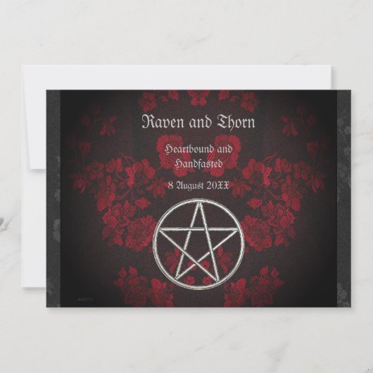 Invitation Eternal Handfast/Mariage Pentacle Suite (Devant)