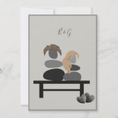 Invitation Eternal Stone couple Boho mariage sans danger date (Dos)
