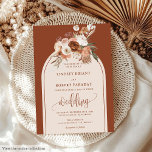 Invitation Éternel Terracotta Pampas Grass Mariage Floral<br><div class="desc">✅ Pour les articles correspondants chercher 205W dans mes collections ✅ Célébrez votre amour avec ce faire-part de mariage en terre cuite boho, avec d'élégantes flores d'aquarelle en terre cuite, cuivre, orange brûlée, rouille et orange poussiéreux. Accentué de gazon de pampas neutre et d'une arche boho, ce design apporte chaleur,...</div>