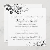 Invitation éternelle de wedding shower d'amour (Devant / Derrière)