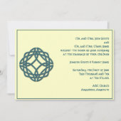 Invitation Éternité celtique noeud Turquoise (Devant)