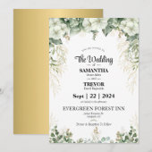 Invitation Éternité Élégante Jour de Mariage (Devant / Derrière)