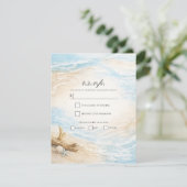 Invitation Eterntal Tides Coastal Watercolor Beach RSVP (Debout devant)