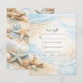 Invitation Eterntal Tides Coastal Watercolor Beach RSVP (Devant / Derrière)