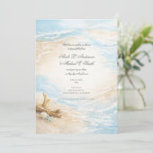 Invitation Eterntal Tides Coastal Watercolor Beach Wedding (Debout devant)