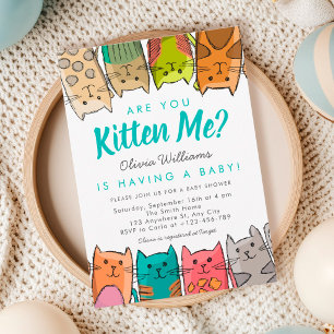 Invitation Êtes-vous en train de me chatonner ? Fête de bébé