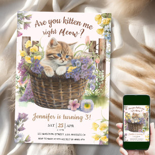 Invitation Êtes-vous en train de me faire des chatons Fleur R
