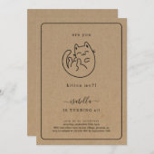 Invitation Êtes-Vous Kitten Me ? Cat Kitty Kitten fête d'anni (Devant / Derrière)