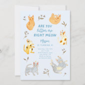 Invitation Êtes-Vous Kitten Me Chat Boy Anniversaire (Devant)
