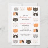 Invitation Êtes-Vous Kitten Me En Ce Moment Chat Fille Annive (Devant)