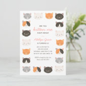 Invitation Êtes-Vous Kitten Me En Ce Moment Chat Fille Annive (Debout devant)