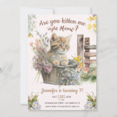 Invitation Êtes-vous Kitten Me En Ce Moment Fille Chat 7e Ann (Devant)