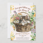 Invitation Êtes-Vous Kitten Me Meow | Fille de chat 6e annive (Devant)