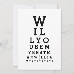Invitation Êtes-vous mon témoin Photo Opticien Graphique