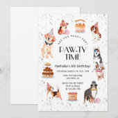 Invitation Êtes-vous prêt pour l'anniversaire de Dog Pawty (Devant / Derrière)