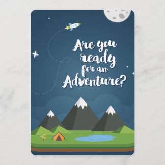 Invitation Êtes-vous prêt pour une aventure ?OUI!