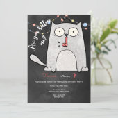 Invitation Êtes-vous un chaton pour moi ? (Debout devant)