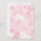 Invitation Ethéal Aquarelle rose Or Dîner de répétition (Dos)