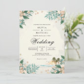 Invitation Ethereal Bloom Beach Romance Mariage (Debout devant)