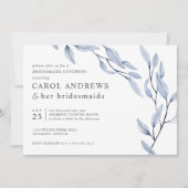 Invitation Ethereal Blue Chic Botanical Bridesservantes Déjeu (Devant)