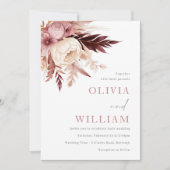 Invitation Ethereal Blush et Mariage bohème de Bourgogne (Devant)