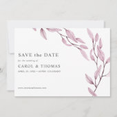 Invitation Ethereal Bourgogne | chic botanique enregistrer la (Devant)