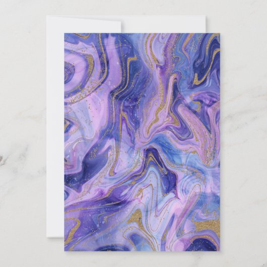 Invitation Ethereal Coton Candy Marble Glam Sweet 16 Party (Dos)