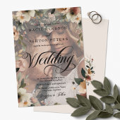 Invitation Ethereal Elegance Fleur sauvage Photo Overlay Mari