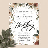 Invitation Ethereal Elegance Rustic Boho Fleur sauvage Mariag