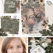 Invitation Ethereal Elegance Sage Whisper Mariage d'aquarelle